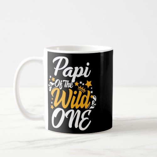 Papi of the wild one 1st Birthday party First Thin Coffee Mug