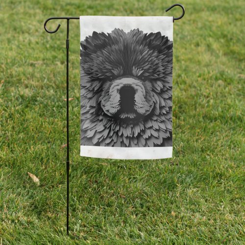 PAPIER MIRAGE black Chow Garden Flag