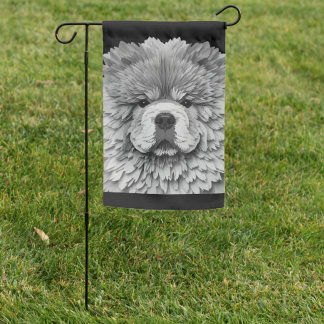 PAPIER MIRAGE Blue Chow Garden Flag