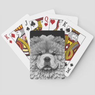 PAPIER MIRAGE Blue Chow Poker Cards