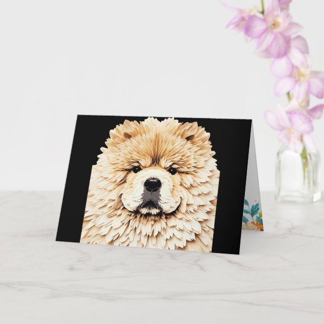 PAPIER MIRAGE Cream Chow Card (Orchid)