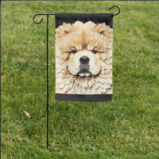 PAPIER MIRAGE  Cream Chow Garden Flag