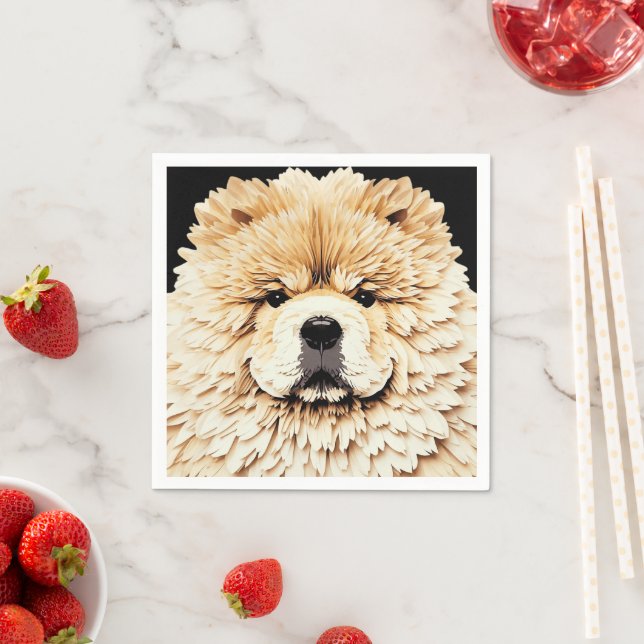 PAPIER MIRAGE Cream Chow Napkins (Insitu)