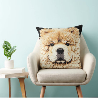 PAPIER MIRAGE Cream Chow Throw Pillow