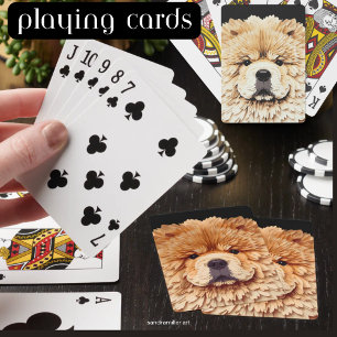 PAPIER MIRAGE Red Chow Poker Cards