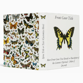 Papilio machaon - Old World Swallowtail Butterfly 3 Ring Binder