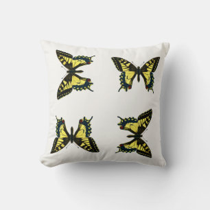 Papilio machaon - Old World Swallowtail Butterfly Throw Pillow