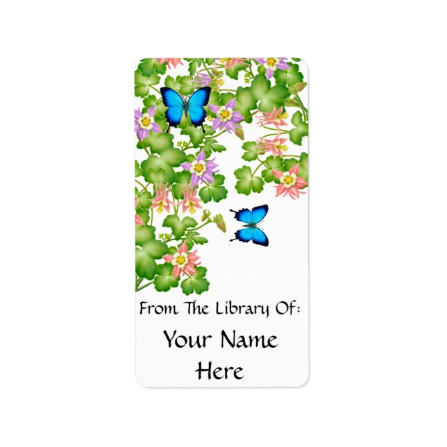 Papilio Ulysses Butterfly Bookplate (Front)