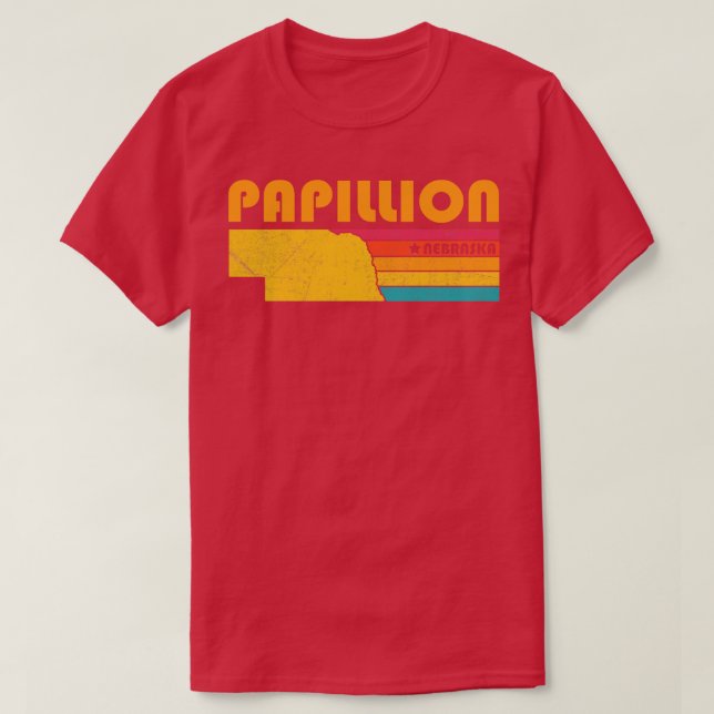 Papillion Nebraska Vintage Distressed Souvenir T-Shirt (Design Front)