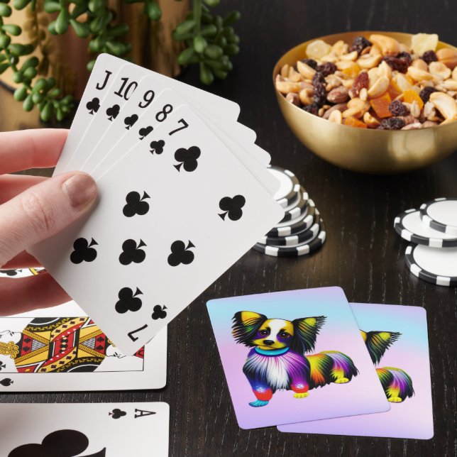 Papillion Pop Art Pastel     Poker Cards (In Situ)