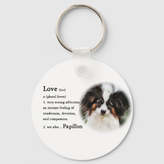 Papillon Art Gifts Keychain (Front)