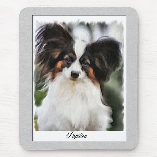 Papillon Art Gifts Mouse Pad (Front)
