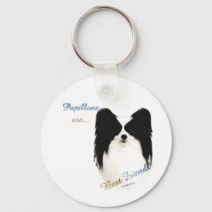 Papillon Best Friend Keychain