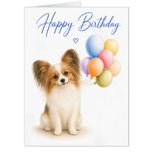 Papillon Big Birthday Card