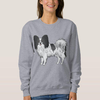 Papillon Black And White Cute Toy Breed Dog Sweatshirt