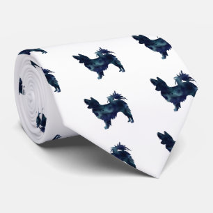 Papillon Black Watercolor Silhouette Tie