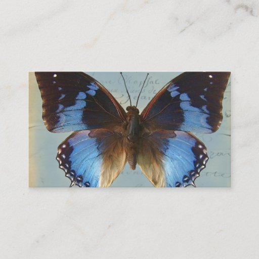 Customizable Papillon bleu business card template
