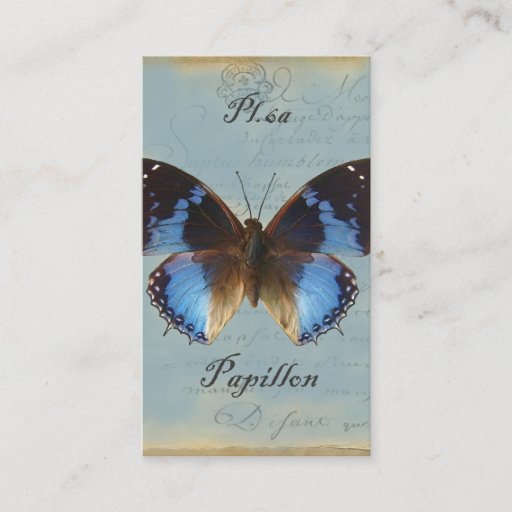Customizable Papillon bleu business card templates