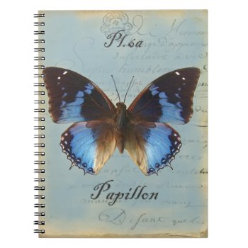 Papillon Bleu Notebook by WickedlyLovely at Zazzle