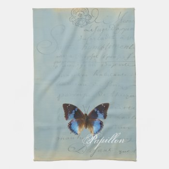 Papillon Bleu Towel by WickedlyLovely at Zazzle