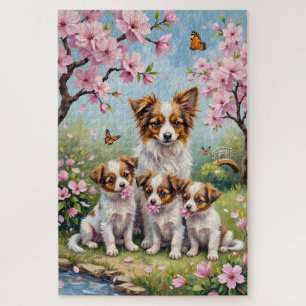 Papillon Blossom Garden Art Jigsaw Puzzle