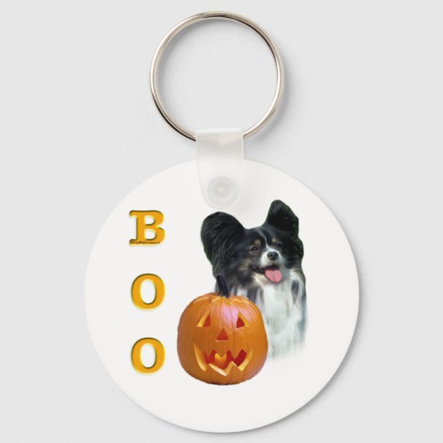 Papillon Boo Keychain (Front)