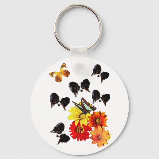 Papillon Butterfly Gifts Keychain (Front)