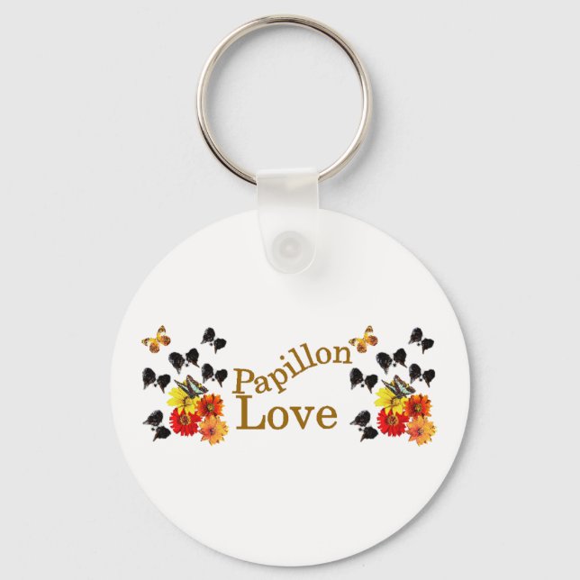 Papillon Butterfly Gifts Keychain (Front)