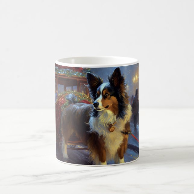 Papillon Christmas Festive Season Coffee Mug (Center)