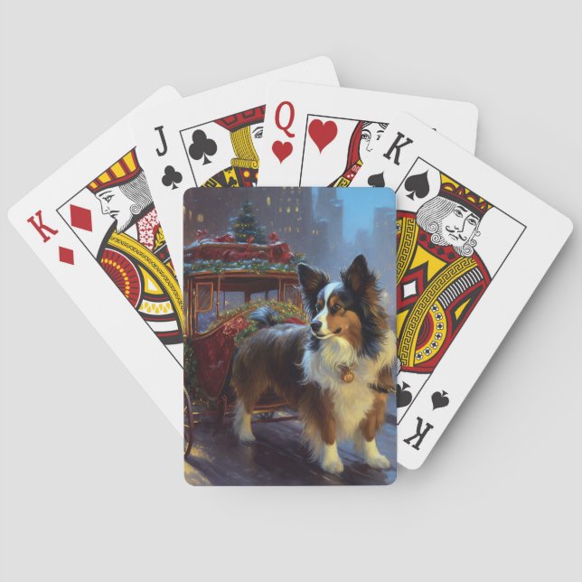 Papillon Christmas Festive Season Poker Cards (Back)