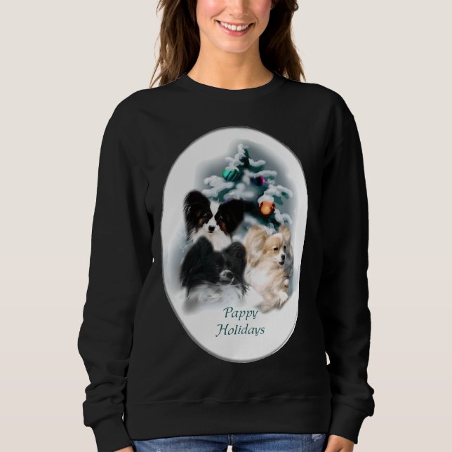 Papillon Christmas Sweatshirt (Front)
