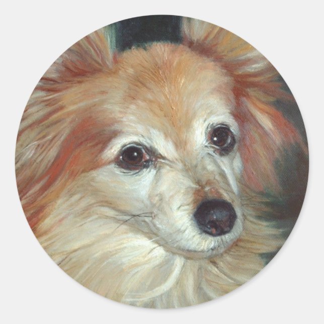 Papillon Classic Round Sticker (Front)