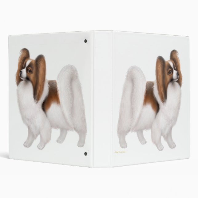 Papillon Dog Avery Binder (Background)