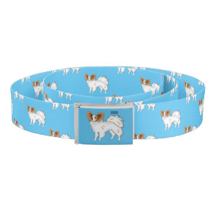 Papillon dog cartoon illustration belt