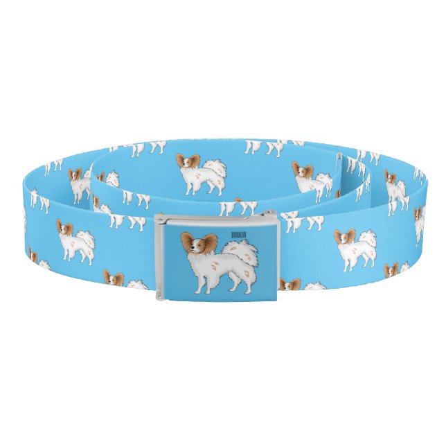 Papillon dog cartoon illustration belt (Coil)