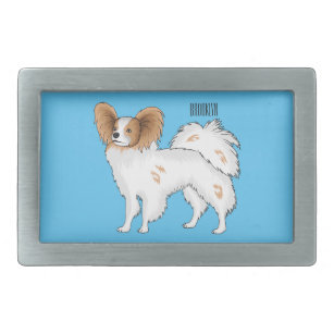 Papillon dog cartoon illustration mini basketball hoop