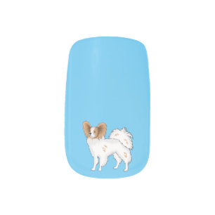 Papillon dog cartoon illustration minx nail art