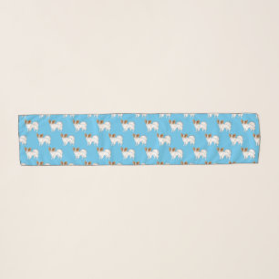 Papillon dog cartoon illustration scarf