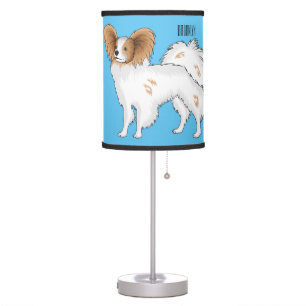 Papillon dog cartoon illustration table lamp