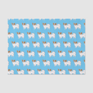 Papillon dog cartoon illustration tissue paper