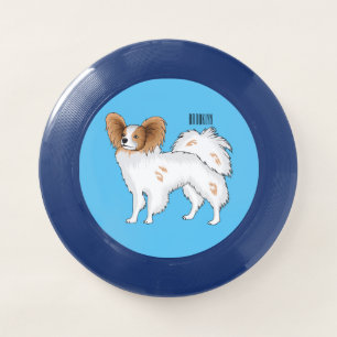 Papillon dog cartoon illustration Wham-O frisbee