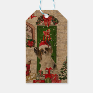 Papillon Dog Christmas Gift Tags