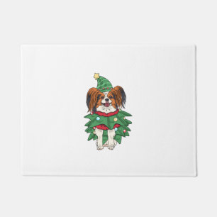 Papillon Dog Christmas Shirt Xmas Puppy Pet Papill Doormat