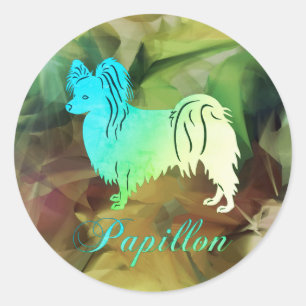 Papillon Dog Classic Round Sticker