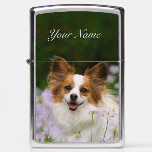 Papillon Dog Cute Romantic - Personalized - Zippo Lighter