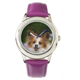 Papillon Dog Cute Romantic Portrait - Strapwatch Watch