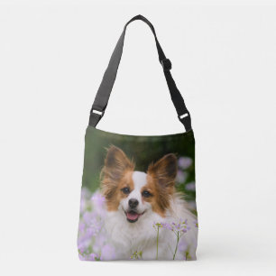Papillon Dog Cute Romantic Potrait Photo - on Crossbody Bag