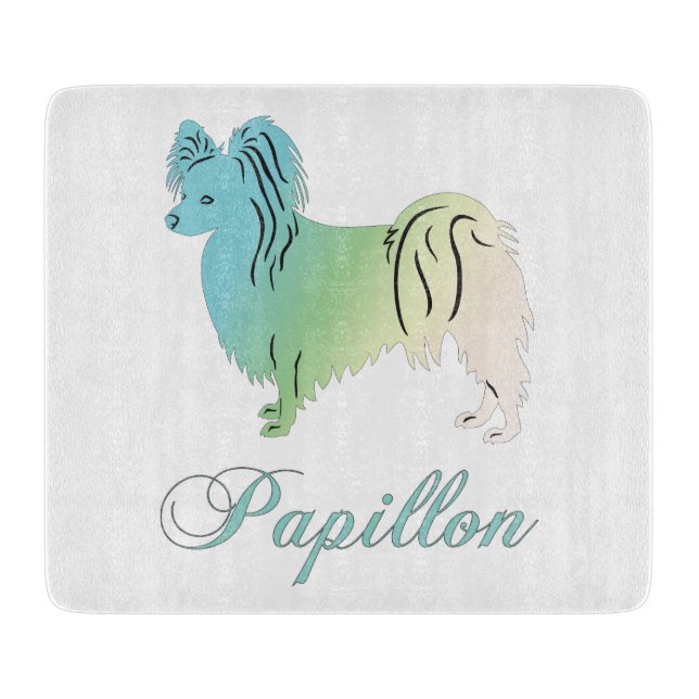 Papillon Dog Cutting Board (Front)