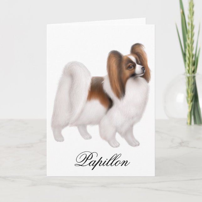 Papillon Dog Greeting Card (Front)