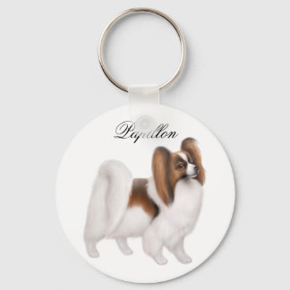 Papillon Dog Keychain